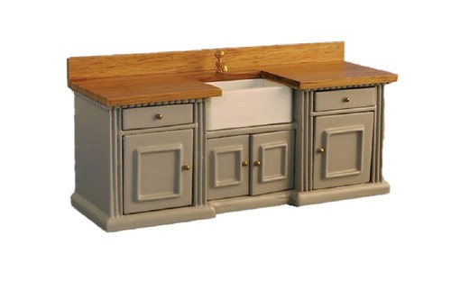 Dolls house grey pine small - grey,