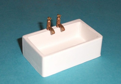 12th scale white belfast - scale, sink