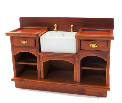 Dolls house walnut victorian - dolls,