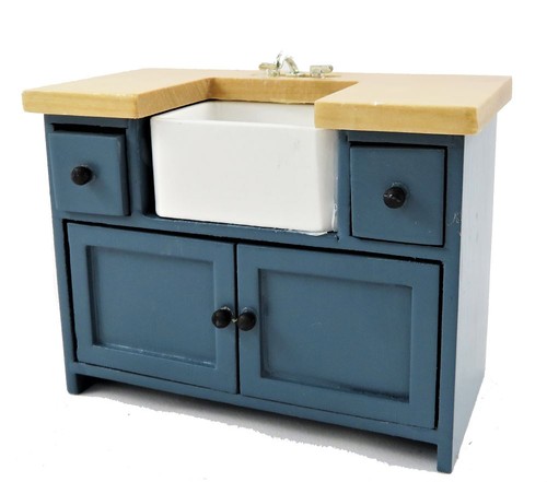 Dolls house blue - &, pine