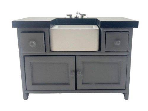 Dolls house black grey - house,