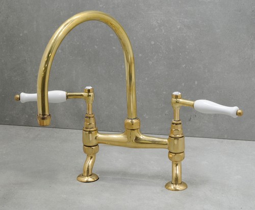 Vintage brass kitchen mixer